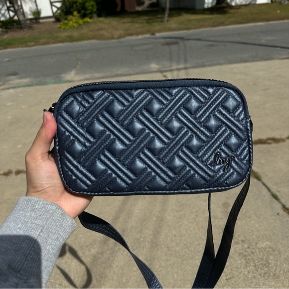 NWOT Lug Coupe XL Convertible Crossbody Bag - Metallic Indigo - Picture 1 of 8